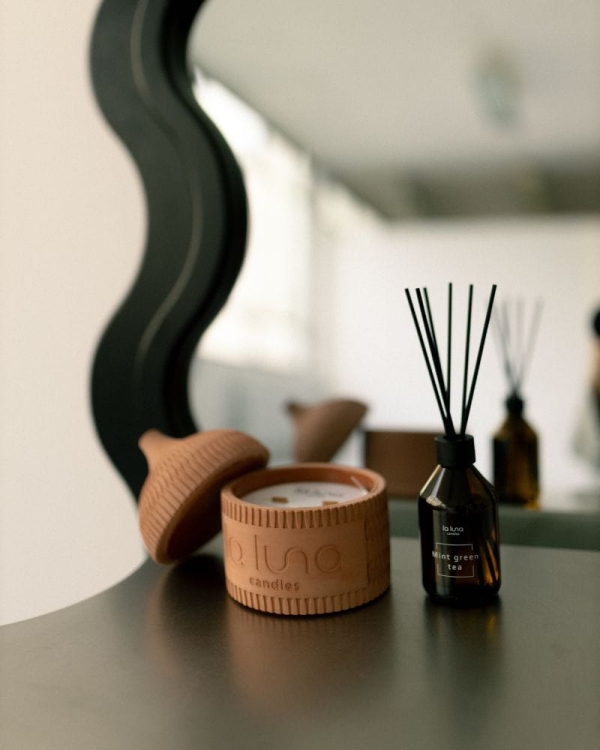 Zestaw Świeca Sojowa "Balance" 400ml i Dyfuzor Zapachowy 150ml