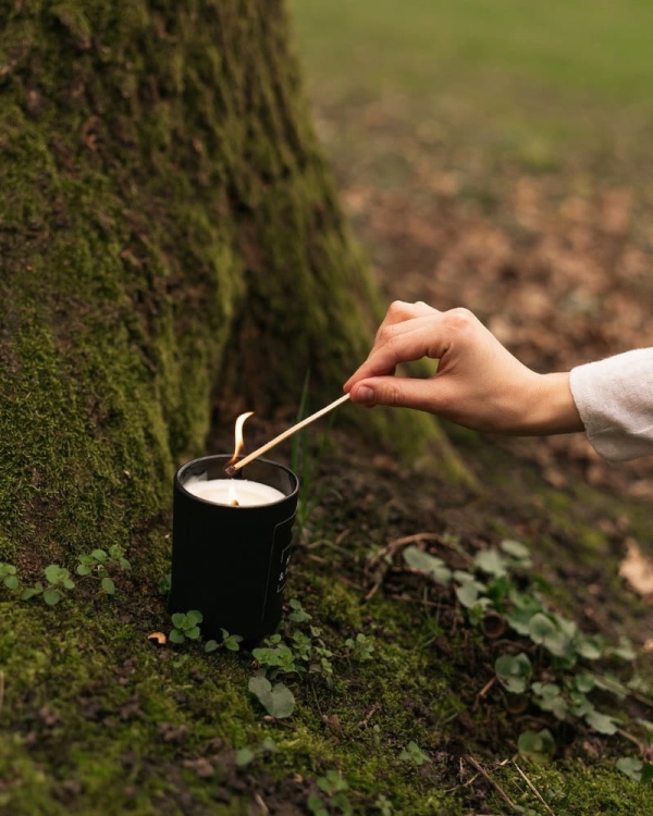 Naturalna świeca sojowa leśna "Amber wood" 250ml