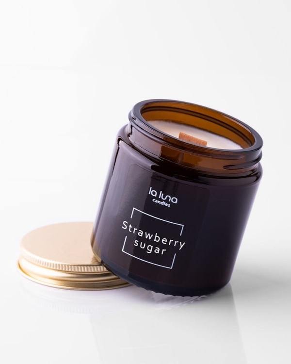naturalna świeca sojowa słodka strawberry sugar 120ml