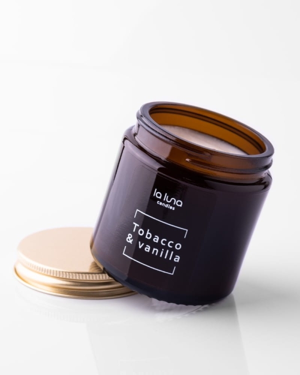 naturalna świeca sojowa waniliowa tobbaco&amp;vanilla 120ml