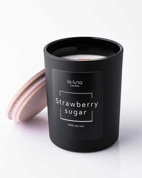 naturalna świeca sojowa słodka strawberry sugar 200ml