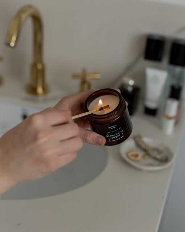 Naturalna świeca sojowa słodka Strawberry Sugar 120ml