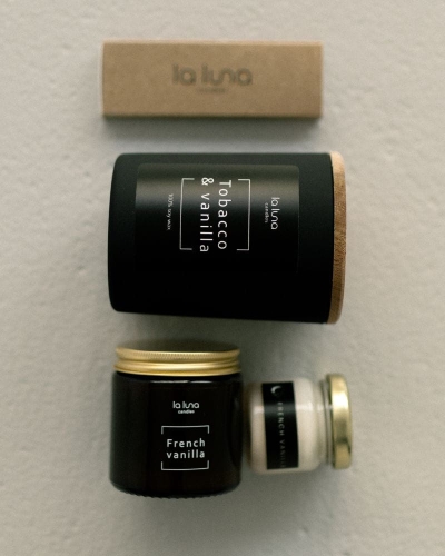 Zestaw Świec Sojowych 200ml, 120ml, 40ml z Zapałkami